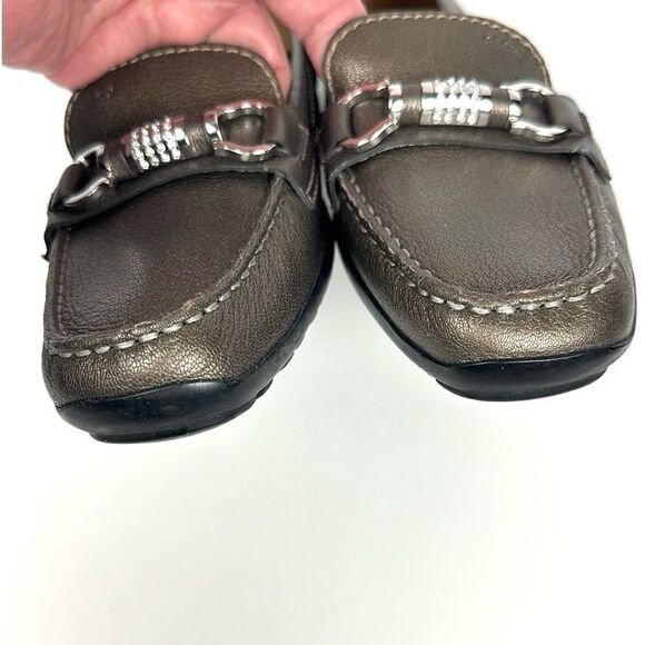 NWT Geox Respira Leather Rhinestone Detail Shoe Loafer Slip on US 9,5 EU 39,5 - Picture 9 of 15